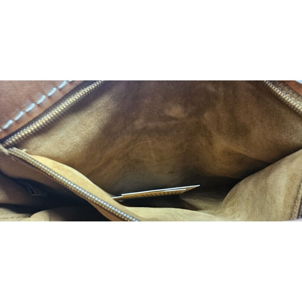 Patricia Nash Venezia Smooth Heritage Brown Crossbody Saddle Purse - Picture 12 of 16